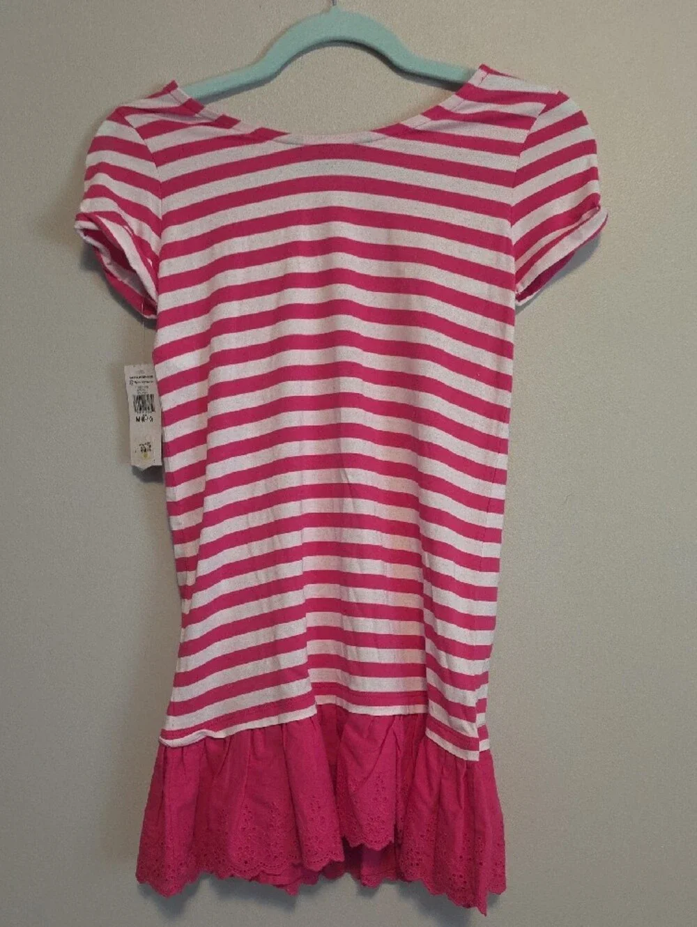 Polo by Ralph Lauren Hot Pink and White Striped Girls Dress